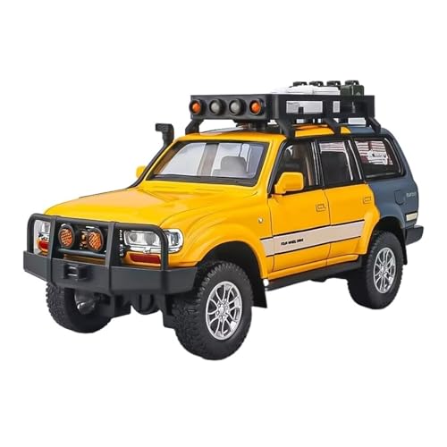 HCYYZN 1:24 LC80 Legierung Auto Simulation Land Cruiser Spielzeug Auto Modell Pendel(Yellow) von HCYYZN