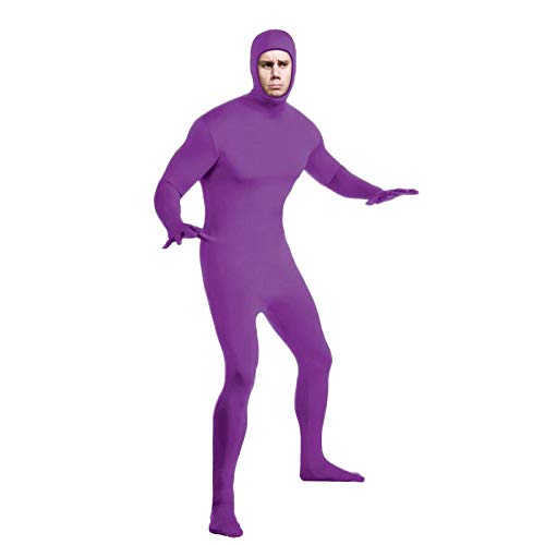 HDADR Erwachsene Open Face Zentai Suit, Jumpsuit Ganzkörperanzug Unisex Tight Bodysuit Kostüm für Party Halloween Weihnachten, Farbe Costume Body Suit, Jugendliche Bodysuit Cosplay (Violett, L) von HDADR