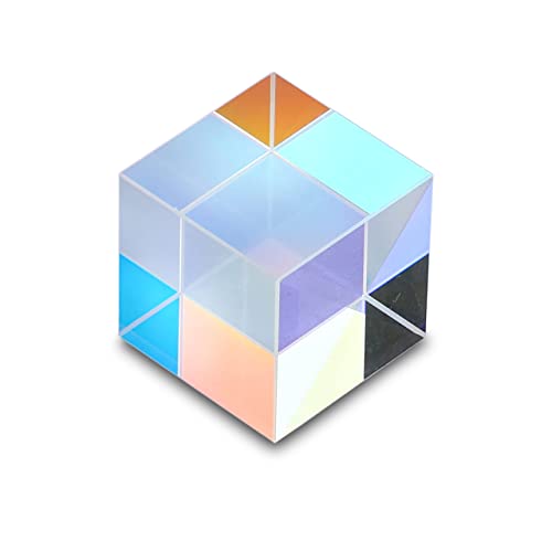 20mm RGB Dispersion Prism Optisches Glas X-Cube Prisma für das Unterrichten von Lichtspektrum-Physik - Geschenk des Lichts von HDCRYSTALGIFTS