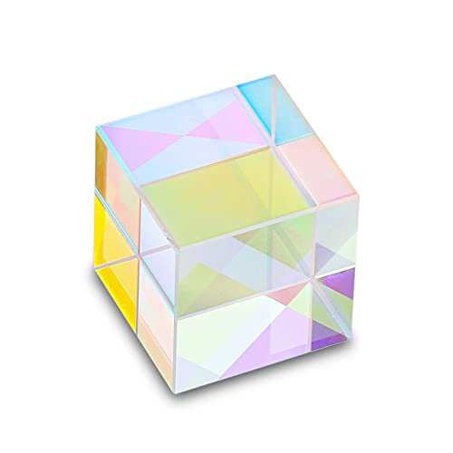 25mm Optisches Glas X-Cube Prisma RGB Dispersion Prismen für Physik und Dekoration, Lichtspektrum Bildungsmodell, Fotografie-Requisiten von HDCRYSTALGIFTS