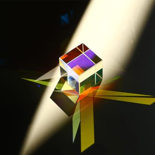 HDCRYSTALGIFTS Mini K9 Kristallglas Prisma Würfel, optisches Glas RGB Dispersion Prisma X-Cube für Physik-Unterricht, Kunstdekoration, Fotografie-Requisiten, 15 * 15 * 15 mm von HDCRYSTALGIFTS