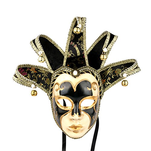 HDCRYSTALGIFTS Venezianische Komödienmaske Exquisite Dekoration Jester Masken für Party Halloween von HDCRYSTALGIFTS