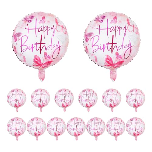 15 rosa Luftballons, Folienballons, Schmetterlingsballons, Folienballons für Mädchen, Partyballons, kreative Designballons, Kinderballons, wunderschöne Ballons von HDGSAFD