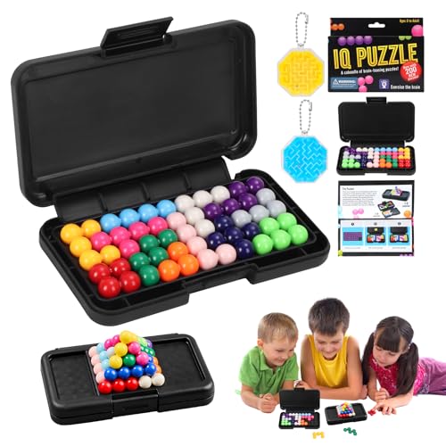 IQ Puzzle, IQ Spiele mit 200 Herausforderungen, 2D 3D Smart Games ab 6, Logikspiele ab 6 Jahre mit 2 Stück 3D Labyrinth-Spielzeug, IQ Puzzler für Kinder und Erwachsene IQ Puzzle, IQ Spiele mit 200 Herausforderungen, 2D 3D Smart Games ab 6, Logikspiele ab 6 Jahre mit 2 Stück 3D Labyrinth-Spielzeug, IQ Puzzler für Kinder und Erwachsene von HDHGXUJRD