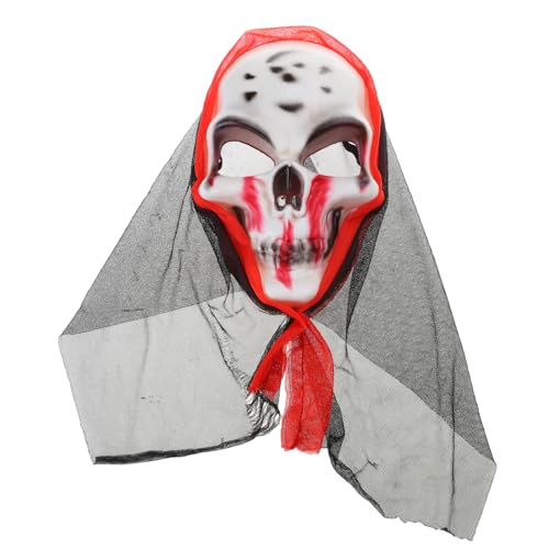 25 cm Höhe, Erwachsenen-Maskerade-Party-Maske mit Blut, Cosplay, Party-Requisiten, Maskerade, Partyzubehör, Halloween für Erwachsene, gruselig von HDKEAN