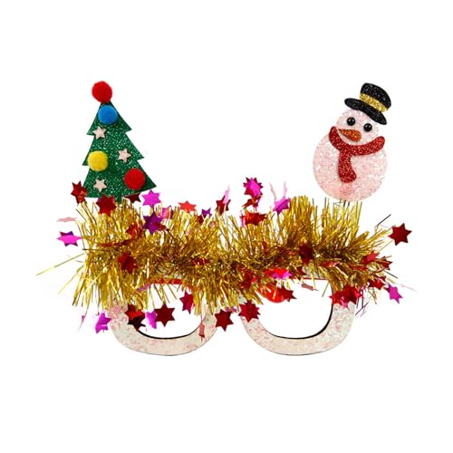 Glitzer-Brillenrahmen für Weihnachten, Kostüm, Brillen, Weihnachtsfeier, Brille für Urlaub, Maskerade, Party, Weihnachten, lustige Weihnachtsbrille, Weihnachtsfeier, Brillen, Weihnachten von HDKEAN