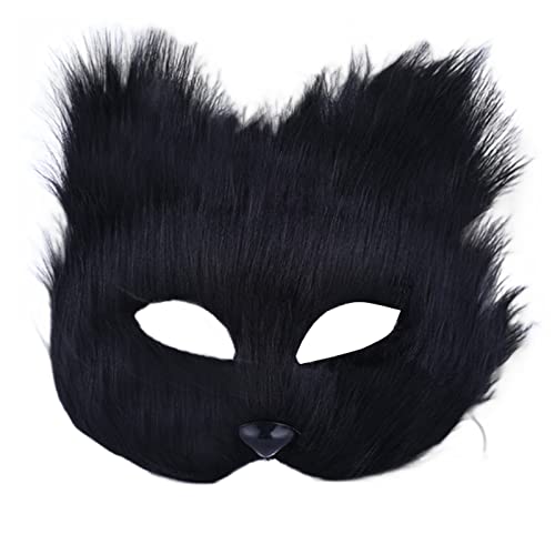 HDKEAN Kleine Fuchsmaske, Halloween-Party-Maske, niedliche Tiermaske, Maskerade-Maske, Halbgesichtsmaske, Kostüm-Requisite für Nachtclub, Karneval, Halloween, Party, kleine Fuchsmaske, halbe von HDKEAN