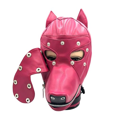 Halloween-Maske, Hunde-Kopfschmuck mit Augenabdeckung für Männer und Frauen, Halloween-Hundemaske, verstellbarer Kordelzug, Schnalle, Gürtel, Hundemaske, Maskerade, Maske für Männer, Hundemaske, für von HDKEAN