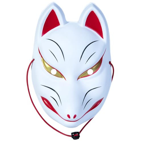 Maskerade Maske Füchse Maske Vollgesichtsmaske Tiermaske Japanische Anime Cosplays Maske Halloween Kostüm Maske für Party Japanische Anime Cosplays Maske Maskerade Maske Halloween Füchse Maske von HDKEAN