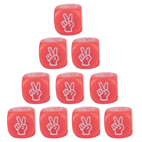 HDOYTXXM 10Pcs Party Siebe Finger Ratespiel Würfel Acryl Unterhaltung Spiel Requisiten Party Spiel Würfel Party Brettspiel Würfel von HDOYTXXM