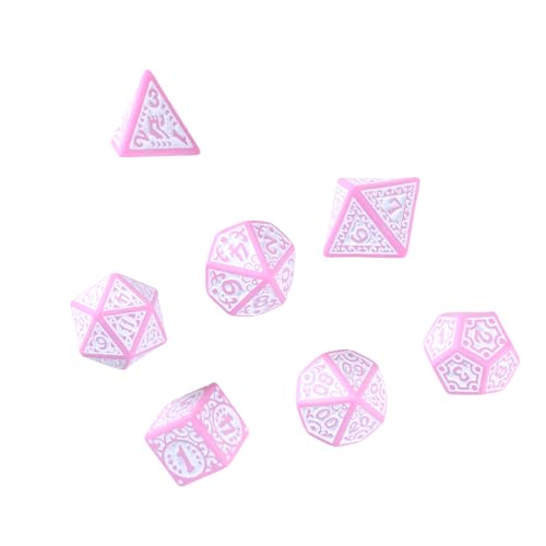 7Pcs Multi Seitige Polyhedral Würfel Acryl Spiel Würfel Hohl Muster Tabletop Spiel Würfel Für Rolle Spielen Spiel von HDOYTXXM