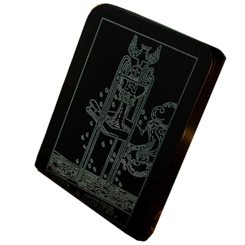 Eisen Tarot Karte Lagerung Fall Tragbare Tarot Karten Box Astrologie Wahrsagerei Lagerung Fall Weiße Linie Muster Karte Enthält von HDOYTXXM