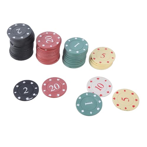 HDOYTXXM 100Pcs Casinos Chip Roulette Spiel Bingo Chip Mit Box Kunststoff Zählen Zähler Chip Für Spiel Spielen Lernen von HDOYTXXM