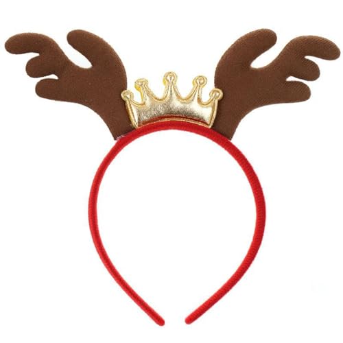 HDOYTXXM Festliches Stirnband Weihnachten Eves Kopfschmuck Hirschgeweih Haare Erwachsene Kinder Urlaub Kostüm Partyfavor All Headschmuck von HDOYTXXM