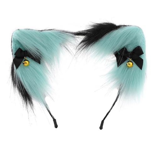 HDOYTXXM Katzenohrstirnband Mit Ohrschmuck Süße Mädchen Cosplay Ohrs Fursuit Maskerade Halloween Cosplay Party von HDOYTXXM