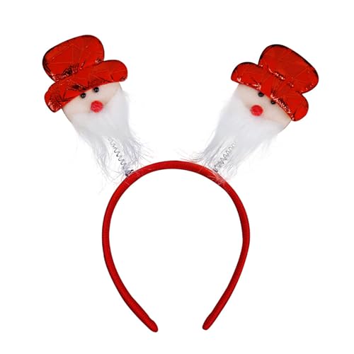 HDOYTXXM Merrychristmas Stirnband Red Bowknot Snowman Hairband Bühnenaufführungen Requisiten Urlaub Hair Accessoires Partyzubehör von HDOYTXXM