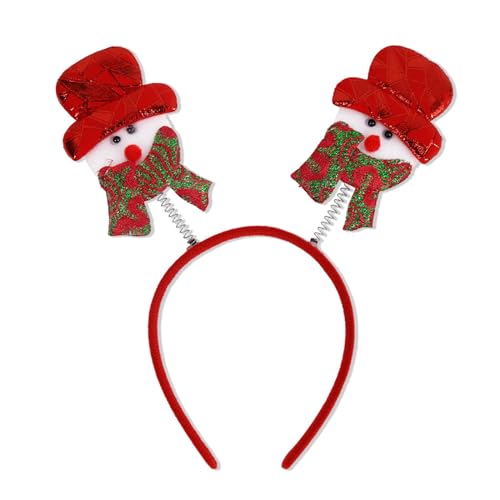 HDOYTXXM Merrychristmas Stirnband Red Bowknot Snowman Hairband Bühnenaufführungen Requisiten Urlaub Hair Accessoires Partyzubehör von HDOYTXXM