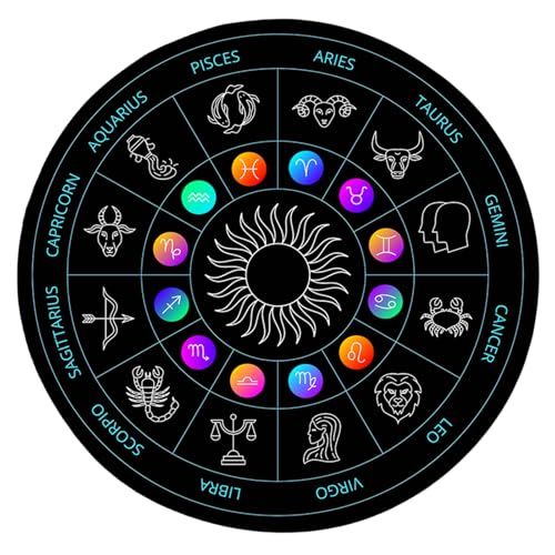 HDOYTXXM Rundes Gummibrett Wünschelrutenbrett Wahrsagungsbrett Hexerei Altartafel Metaphysische Nachrichtentafelmatte von HDOYTXXM