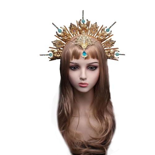 HDOYTXXM Sungoddess Stirnband Vintage Vintage Virginmary Diadem Haarband Halloween Party Kostüm Kits Dame Kopfstücke von HDOYTXXM