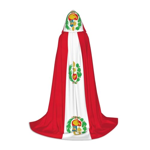 HDSKFNS Umhang mit Kapuze und Umhang mit Peru-Flagge, Unisex, Hexenmantel mit Kapuze, Schwarz, Small HDSKFNS Umhang mit Kapuze und Umhang mit Peru-Flagge, Unisex, Hexenmantel mit Kapuze, Schwarz, Small von HDSKFNS