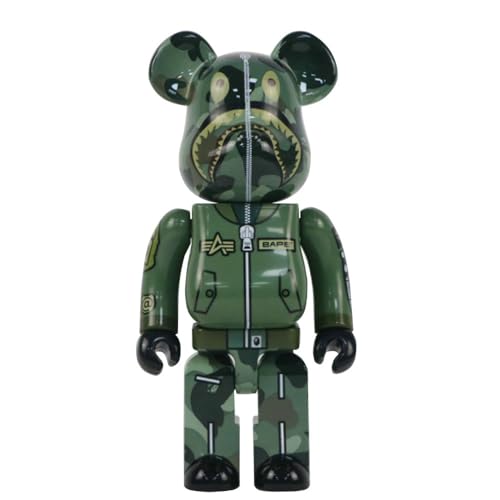 HDSLURIO Be@rbrick 400% 28 cm Bausteine Bär Puppe Modell Pilot Gewalttätiger Bär Handgefertigte Sammlung Spielzeug von HDSLURIO