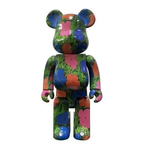 HDSLURIO Be@rbrick Bausteine, Motiv: Blumen, gewaltsamer Bär, Mode-Puppe, Zubehör, Geschenk, 400 % handgefertigt, Sammlerstück, 28 cm von HDSLURIO