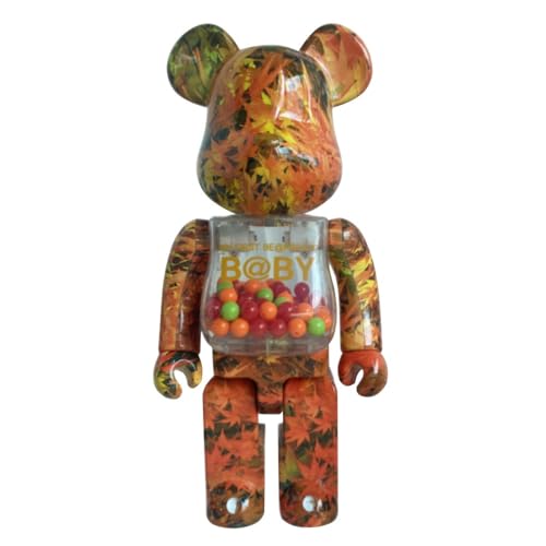 HDSLURIO Violent Bear, Bausteine Bär, Be@rbrick 400% Ahornblätter, Qianqiu Puppenmodell, handgefertigtes Sammlerstück, Spielzeug, 28 cm von HDSLURIO