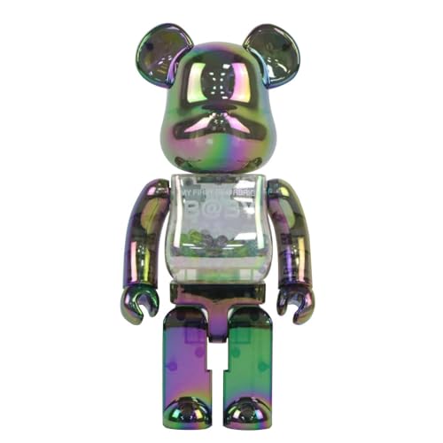 HDSLURIO Violent Bear Baustein-Bär, Bearbrick, 400 % galvanisiert, bunt, luxuriöses Ornament, handgefertigtes Sammlerstück, Spielzeug, 28 cm von HDSLURIO