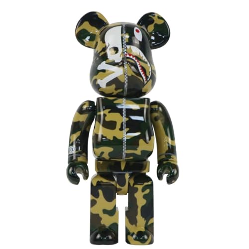 HDSLURIO Violent Bear Bausteine, Bär, Camouflage, Hai, Be@rbrick, 400 % handgefertigte Sammlung, Spielzeug, Puppenmodell, 28 cm von HDSLURIO