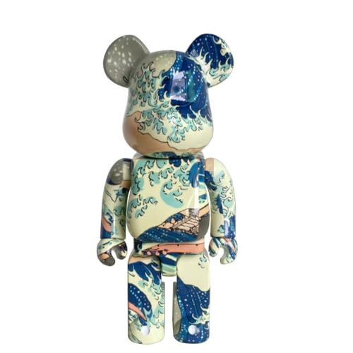 HDSLURIO Wave Doll Home Decoration Be@rbrick 400% Violent Bear Building Blocks Bear Doll Model Handmade Collection Toy 28cm/11in von HDSLURIO