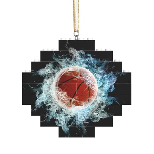 Abstrakter Basketball, Baustein-Block-Puzzles Puzzles Rautenförmiges Ornament von HDTVTV