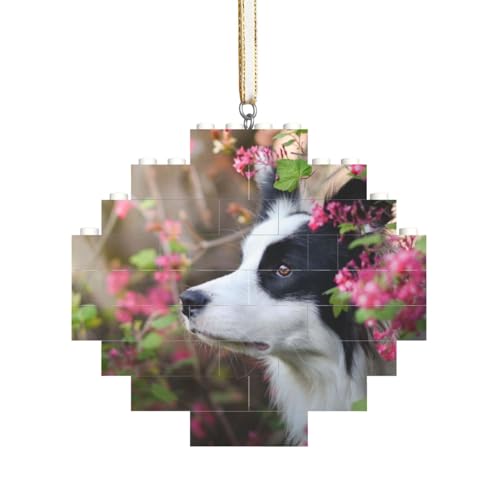 Border Collie Hund Haustier Süß Tiere, Baustein-Block-Puzzles Puzzles Rautenförmiges Ornament von HDTVTV