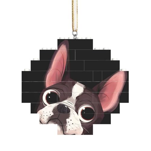 Boston Terrier Natur, Baustein-Block-Puzzles Puzzles Rautenförmiges Ornament von HDTVTV