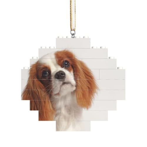 Cavalier King Charles Spaniel, Baustein-Block-Puzzles Puzzles Rautenförmiges Ornament von HDTVTV