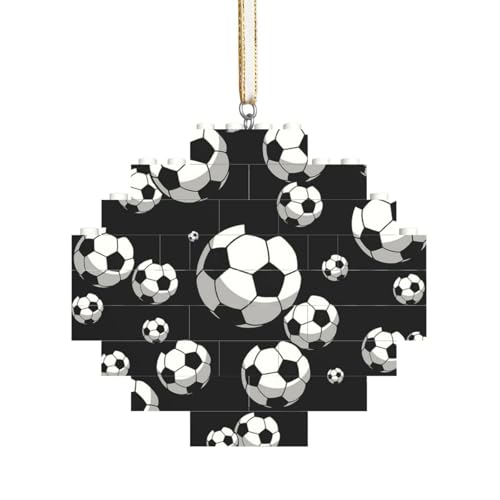 Fußball, Baustein-Block-Puzzles Puzzles Rautenförmiges Ornament von HDTVTV