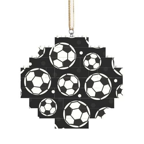 Fußball, Baustein-Block-Puzzles Puzzles Rautenförmiges Ornament von HDTVTV