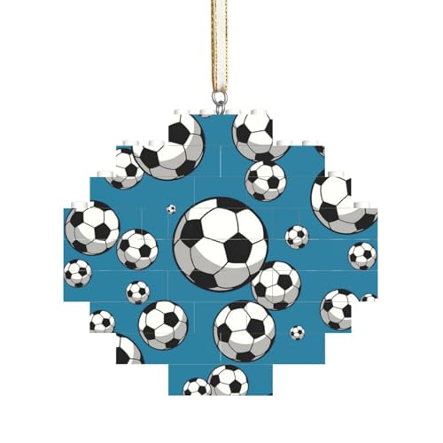 Fußball Fußball, Baustein-Block-Puzzles Puzzles Rautenförmiges Ornament von HDTVTV