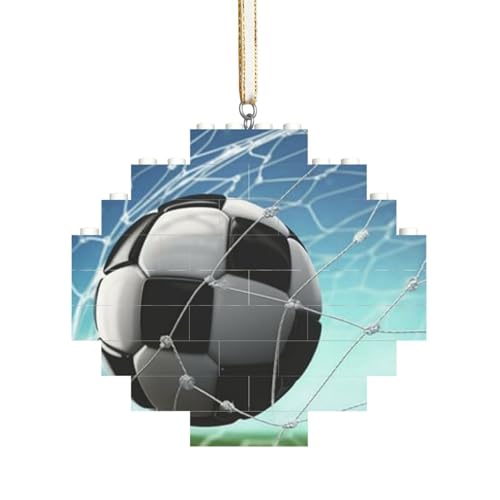 Fußball Netzwerk Druck, Baustein-Block-Puzzles Puzzles Rautenförmiges Ornament von HDTVTV