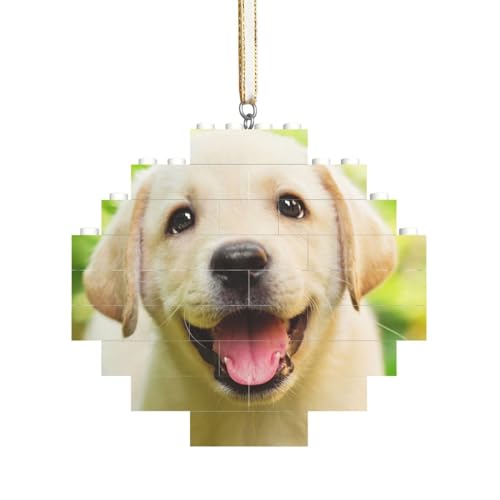 Labrador Retriever Welpe Hund, Baustein-Block-Puzzles Puzzles Rautenförmiges Ornament von HDTVTV