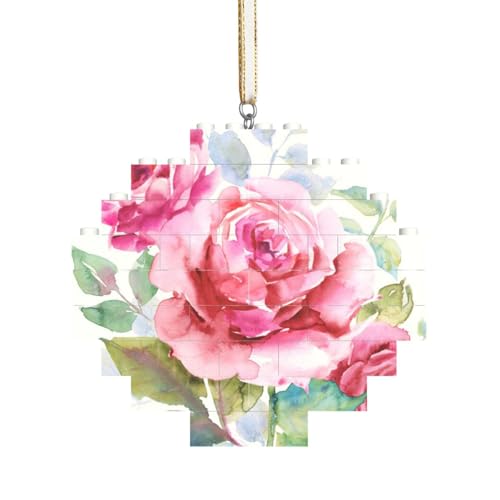 Schöne Blumen Rose Rosa Blume Floral, Baustein-Block-Puzzles Puzzles Rautenförmiges Ornament von HDTVTV