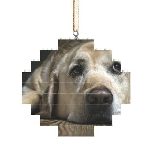 Schöner Labrador-Hund, Baustein-Block-Puzzles Puzzles Rautenförmiges Ornament von HDTVTV