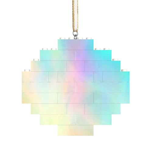 Sehr schöne Hologrammfolie mit Regenbogentextur, Baustein-Block-Puzzles Puzzles Rautenförmiges Ornament von HDTVTV