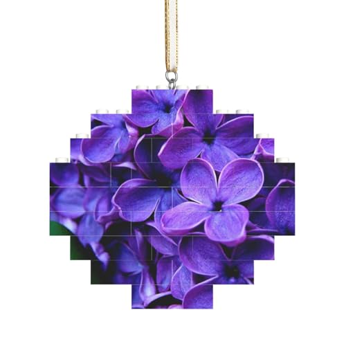 Violette Blume, Baustein-Block-Puzzles Puzzles Rautenförmiges Ornament von HDTVTV