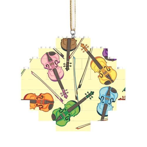 Violine Musik Note, Baustein-Block-Puzzles Puzzles Rautenförmiges Ornament von HDTVTV