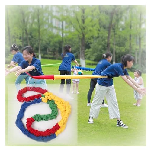 Kooperatives dehnbares Band Elastisches Stretchband für Spiele für Kinder und Erwachsene, elastisches Fleece-kooperatives dehnbares Band, kreative Bewegungsstütze für Gruppenaktivitäten mit besonderen von HDYZJQ