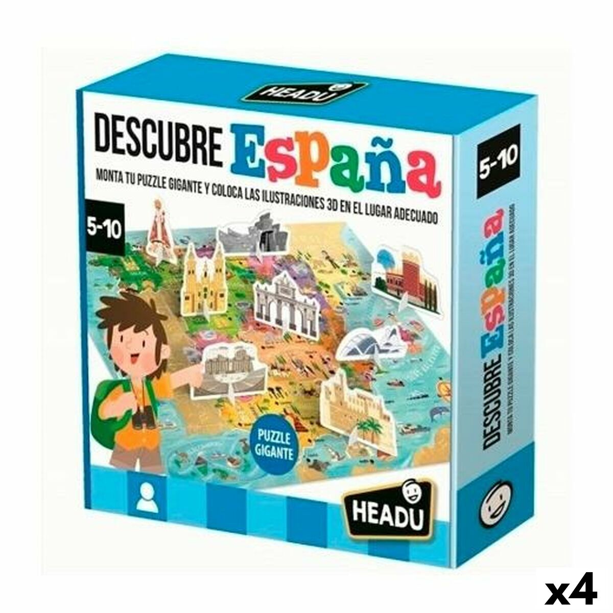 Lernspiel HEADU Descubre España (4 Stück) von HEADU