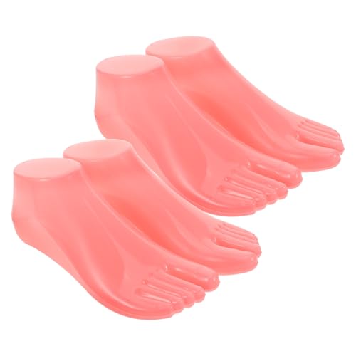 HEALLILY 2 Paar Schuh-display-requisiten Sockenmodell Schuhfaltenschutz Anzeige Schwarze Socken Schuhschutzspray Schuhzubehör Schuhspanner Für Turnschuhe Stiefel Socken Männer Zehe Pp Rosa von HEALLILY