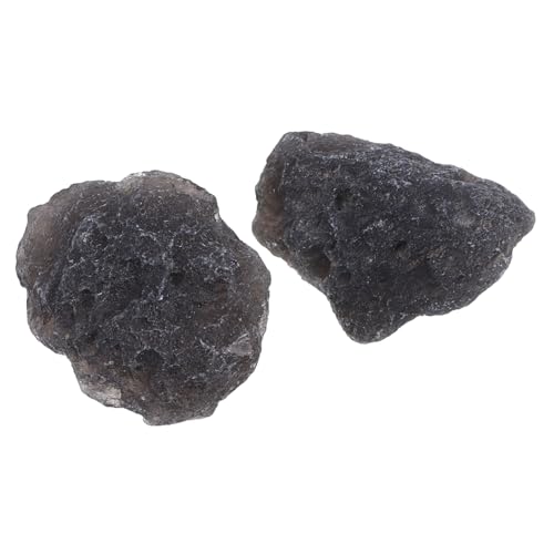 HEALLILY 2st Wissenschaftliche Fossilien Meteoritenprobe Meteoritensteinexemplar Meteoritenschmuck Lehrmittel Unterricht Im Klassenzimmer Meteorit Meteoriten-exemplar Black Rauer Stein von HEALLILY