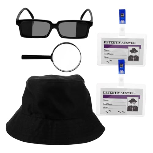 HEALSOPTHY 1 Satz Detektiv Kostüm Zubehör Set Teiliges Cosplay Accessoire für Jungen und Mädchen Hut Brille und Lupe für Kreative Rollenspiele und Mottopartys HEALSOPTHY 1 Satz Detektiv Kostüm Zubehör Set Teiliges Cosplay Accessoire für Jungen und Mädchen Hut Brille und Lupe für Kreative Rollenspiele und Mottopartys von HEALSOPTHY