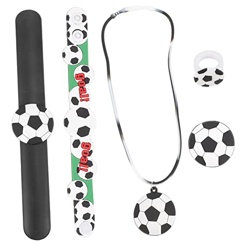 HEALSOPTHY 1 Satz Fußball-party- Matschig Armbänder Sportlich Schwebender Fußball Jungenspielzeug Bot Jersey Fußballpreise Zappeln Jungen Fußballsocken Einhandzwinge Neuheit Ring Pvc von HEALSOPTHY